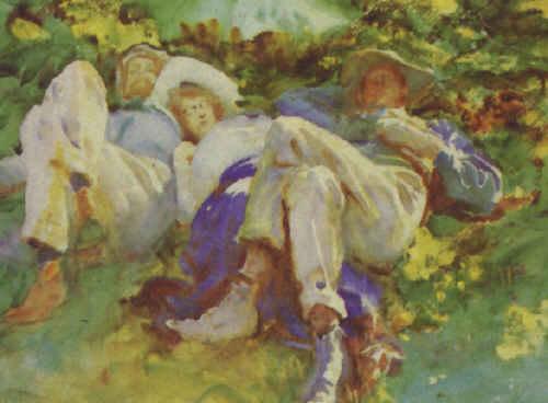 John Singer Sargent The Siesta oil painting image